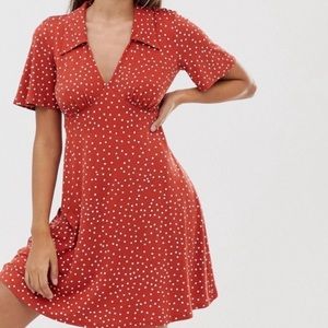 ASOS Collared Polka Dot Dress